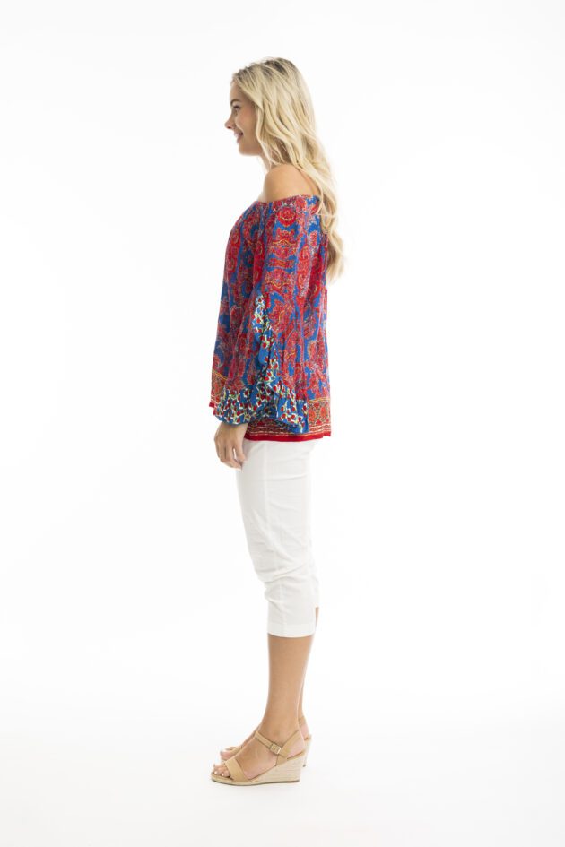 Orientique Boho Top Flaired Sleeve 82201 - Image 2
